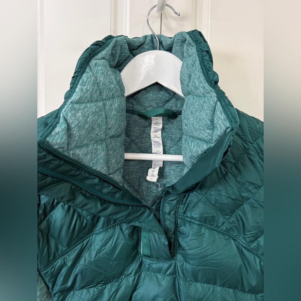 Lululemon Down For A Run Pullover Jacket | Size 4 | Forage Teal - Picture 3 of 6
